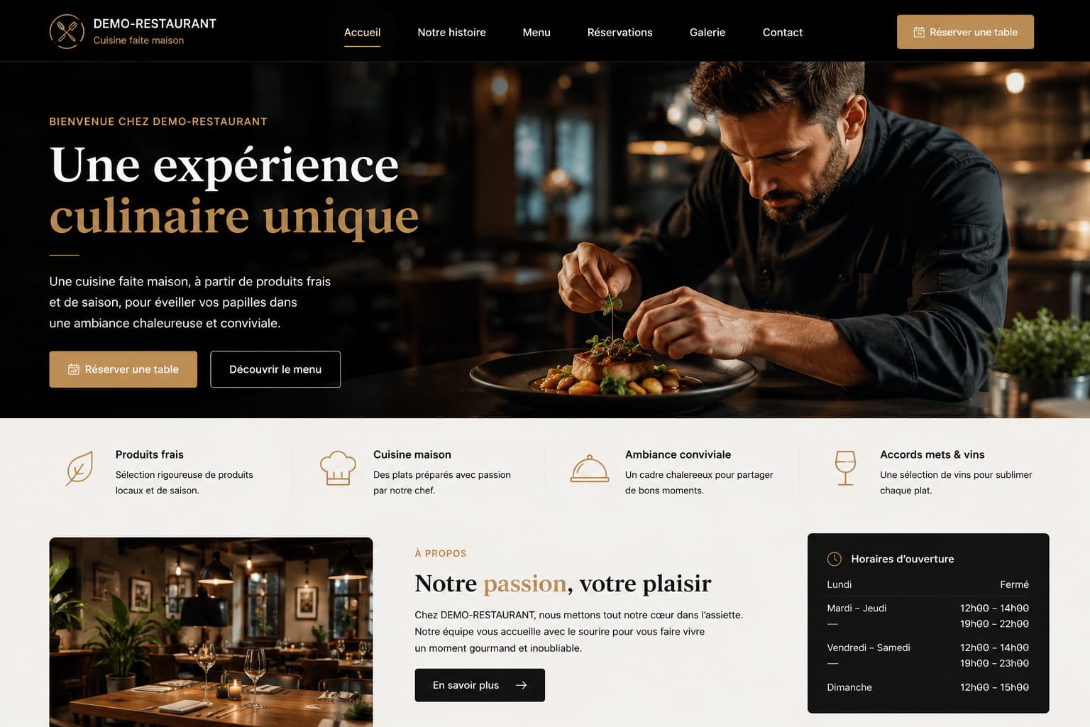 Restaurant — Restaurant · Démo